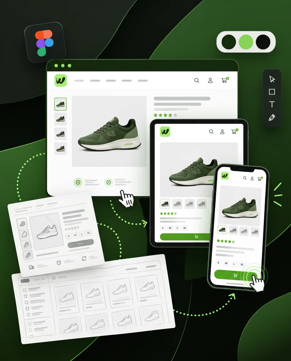 Illustration : parcours desktop, tablette et mobile