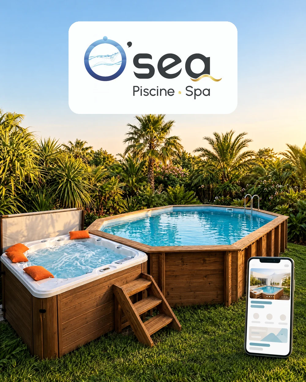 OSea Piscine : piscine en bois et spa, boutique PrestaShop