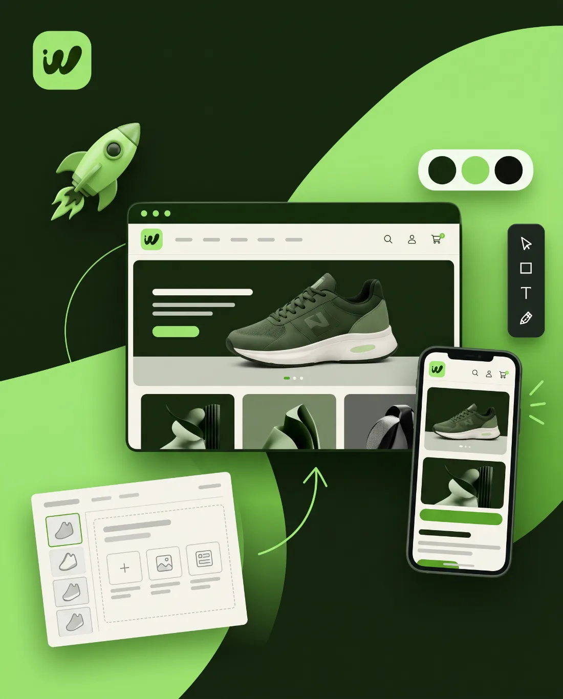 Illustration : homepage sur mesure en desktop et mobile